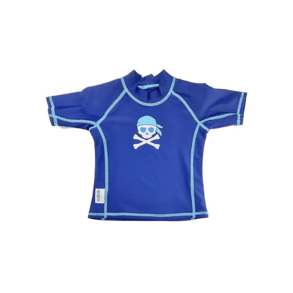 camiseta solar azul piratas manga corta 6 12 meses