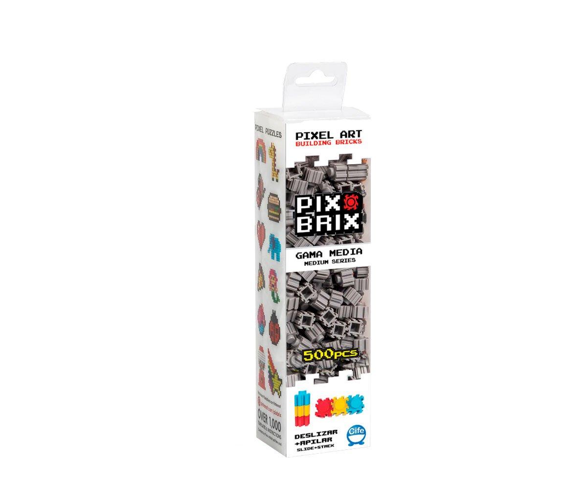 Pix Brix - 500 piezas grises - Cucutoys