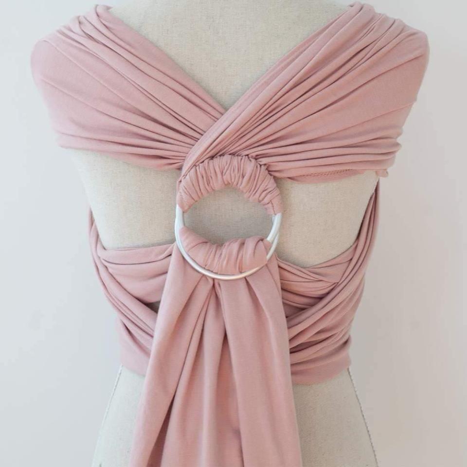 Fular preformado algodón color rosa 