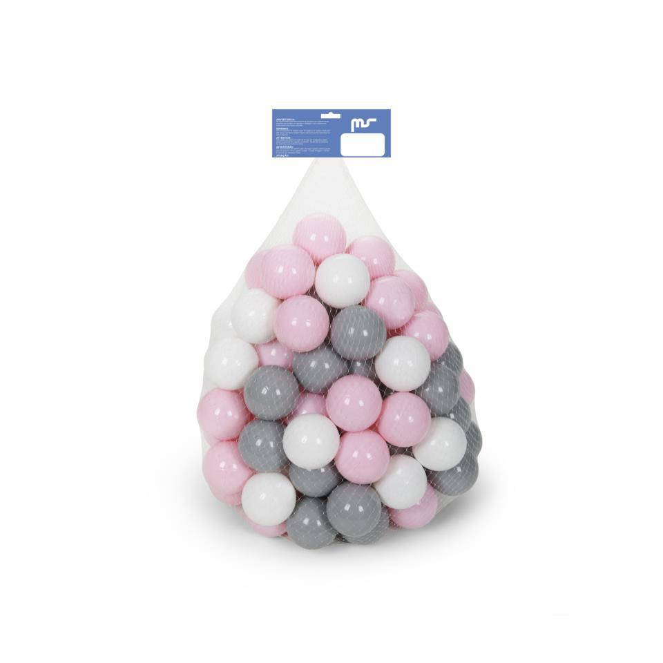 Pack 100 bolas 7 cm diámetro rosa