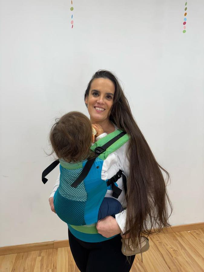 Mochila portabebés Chimparoo Rejilla verde