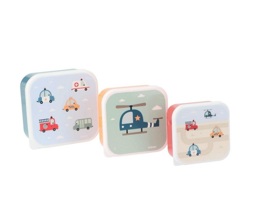 Set Tres Cajas Almuerzo City Cars