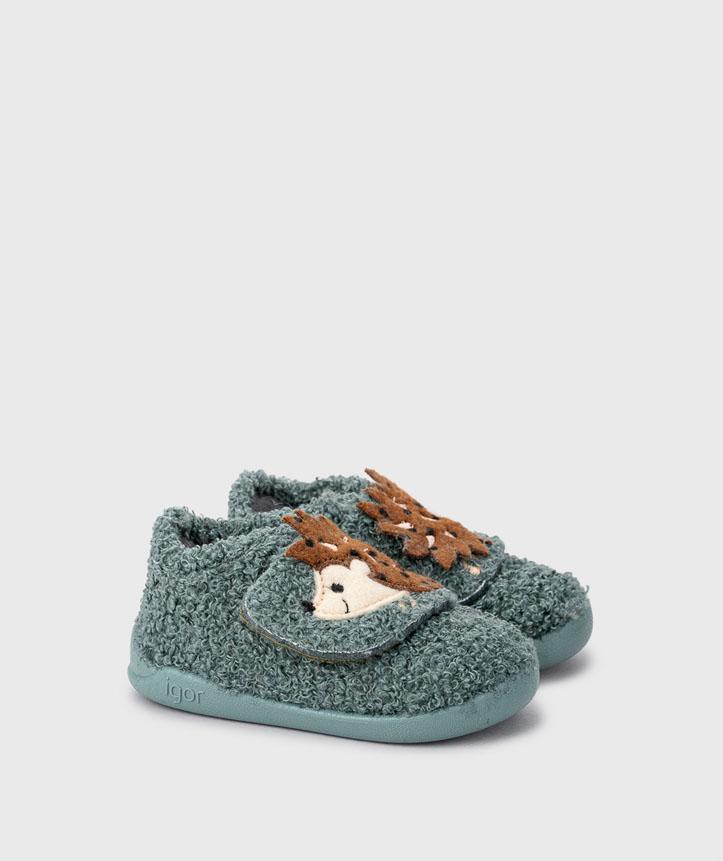 Zapatilla de casa Homie Erizo Verde