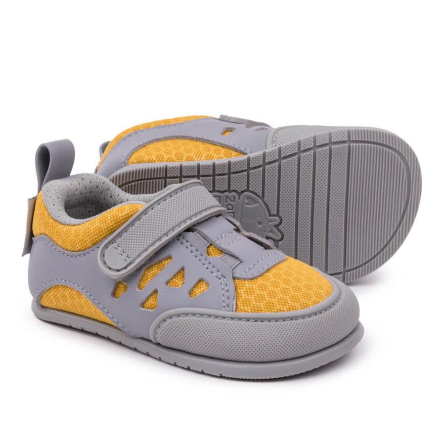 Onil Microfibra Gris-Amarillo