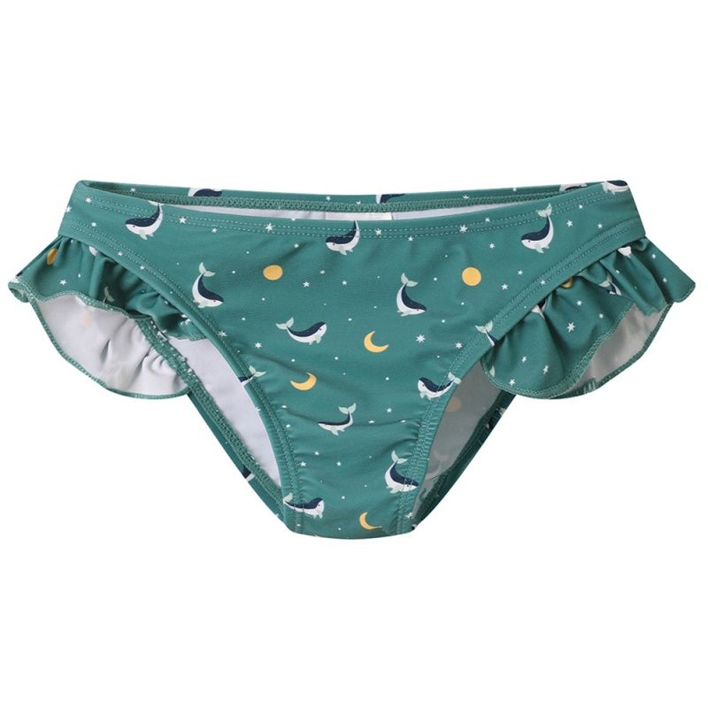 Bañador braguita con volantes Whale Teal