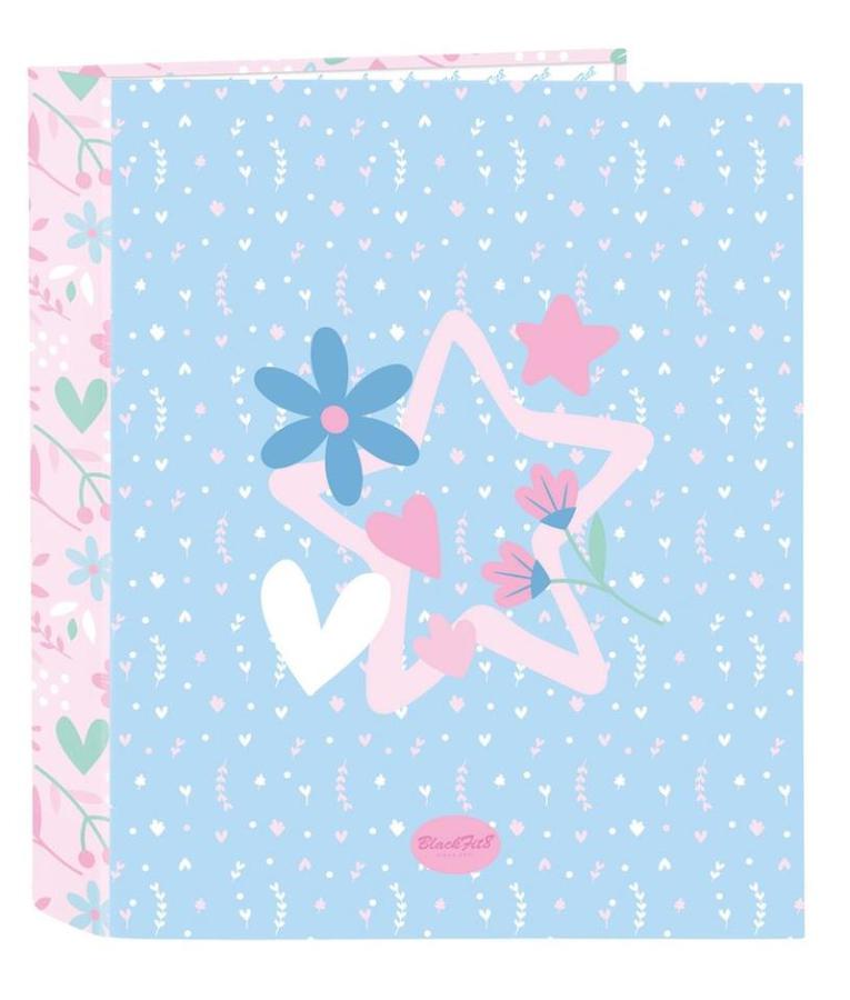 CARPETA CARTON FOLIO 4ANILLAS LOMO ANCHO BLACKFIT8