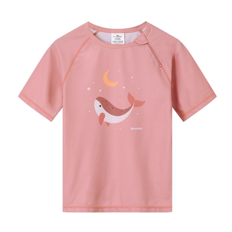 Camiseta protección solar Whale Pink