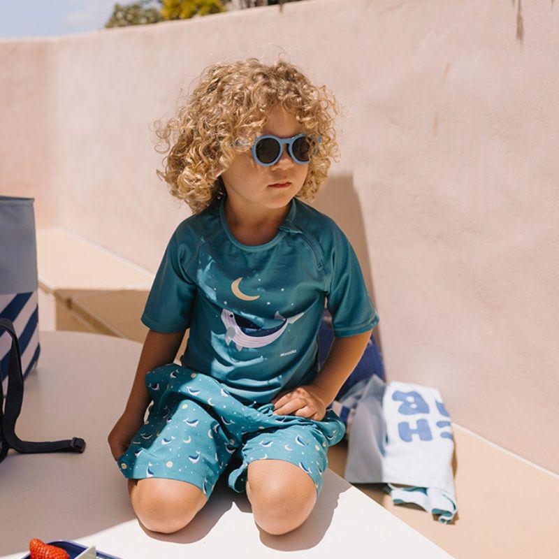 Camiseta protección solar Whale Teal