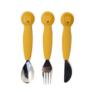 Cubiertos de 3 piezas en silicona - Mr  Lion