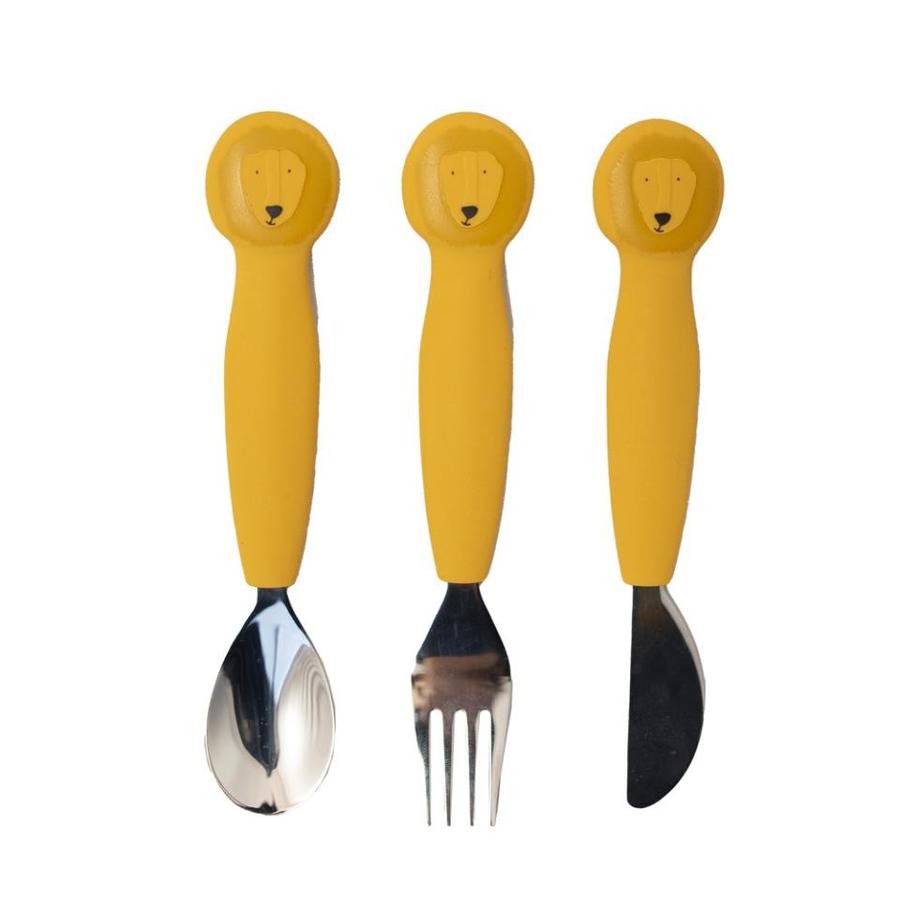 Cubiertos de 3 piezas en silicona - Mr  Lion