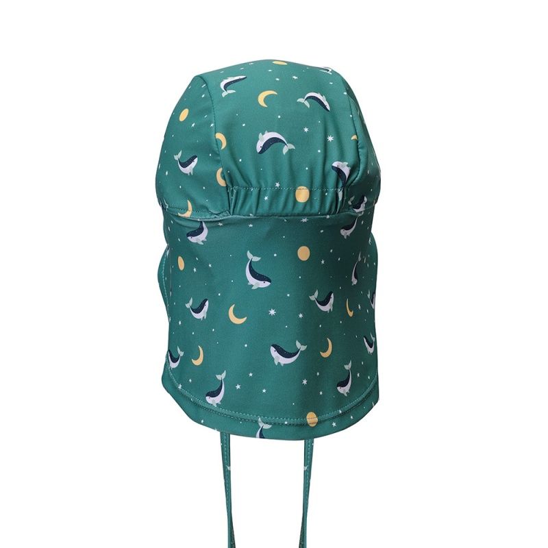 Gorro playa bebé Whale Teal