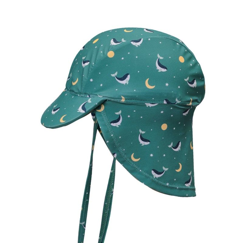 Gorro playa bebé Whale Teal