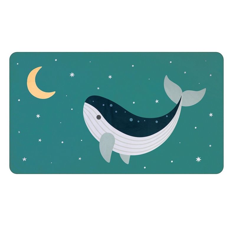 Toalla de playa microfibra Whale Teal