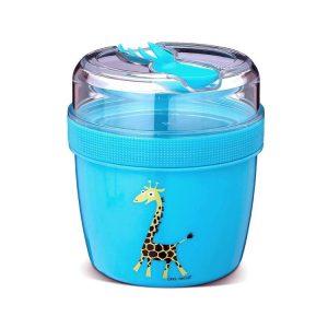 Fiambrera Snack N'ice Cup L Jirafa Turquesa