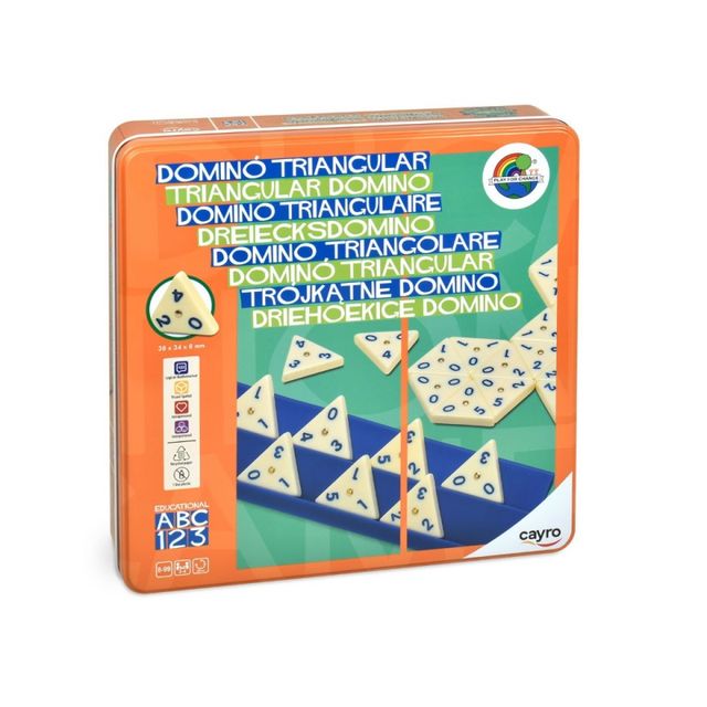 Dominó triangular  Caja metálica 