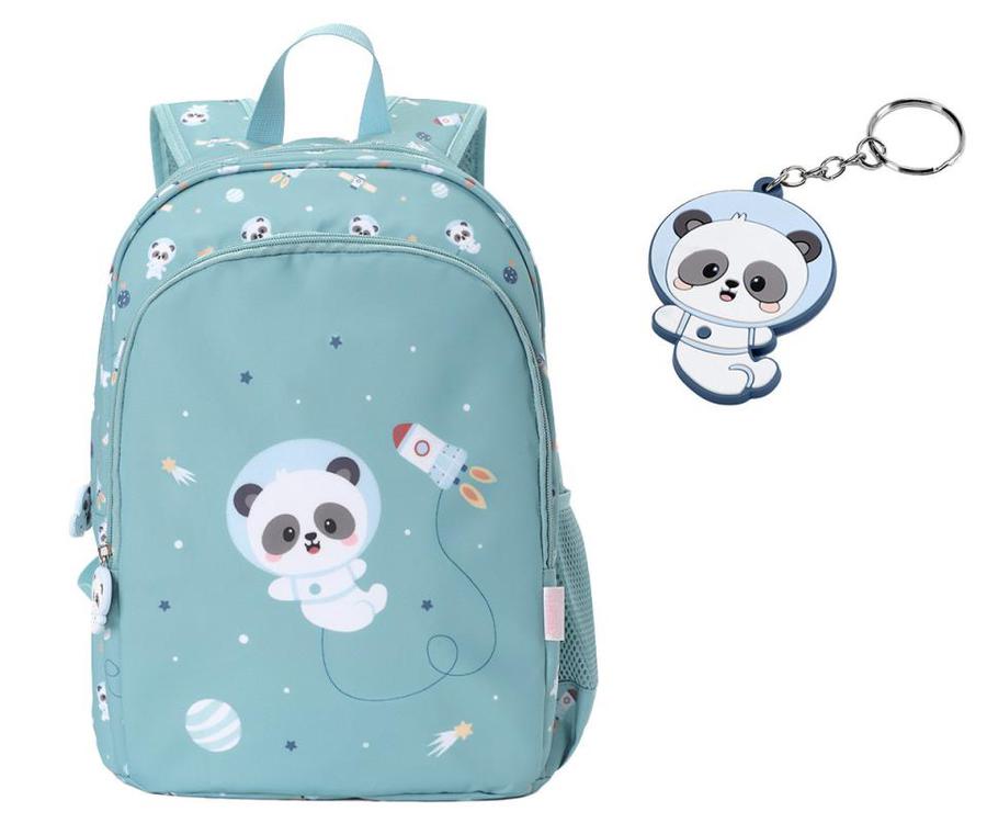 Mochila Mediana Pandas in Space Llavero 