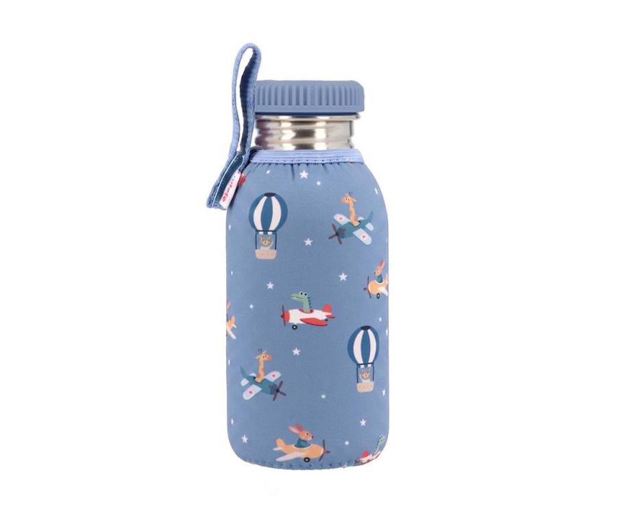 Botella Acero con Funda Planes 500ml