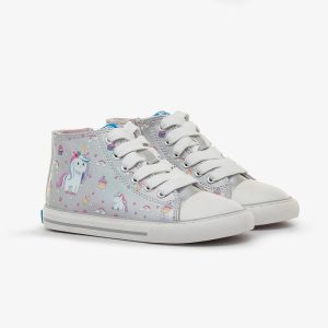 Zapatillas Mustang Free Light plata unicornios