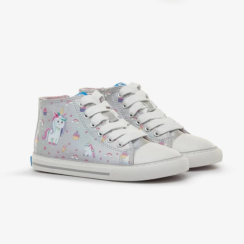 Zapatillas Mustang Free Light plata unicornios