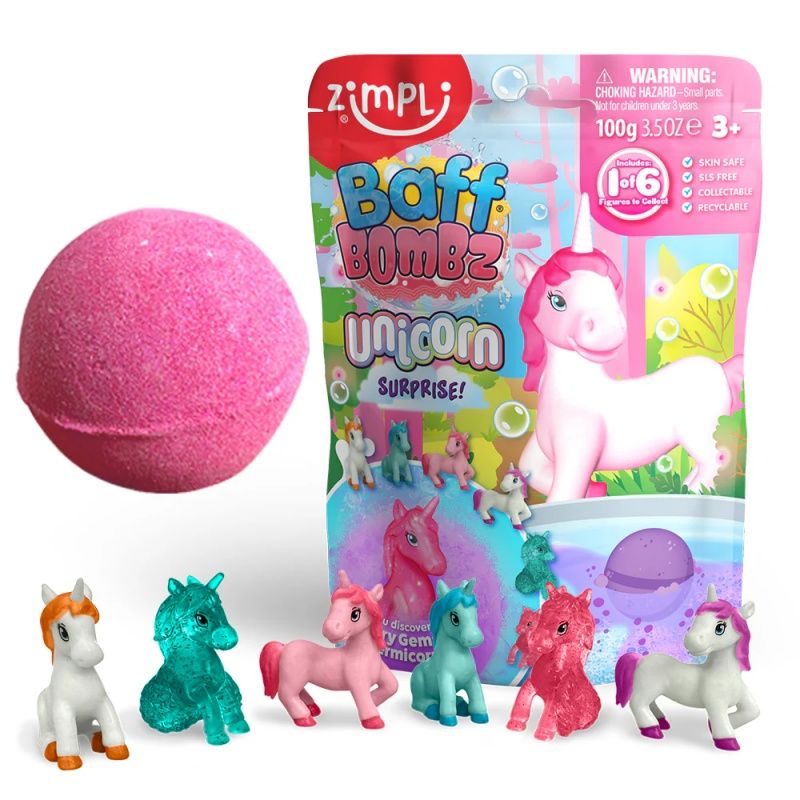 Bomba de baño con Figura Sorpresa Unicornios