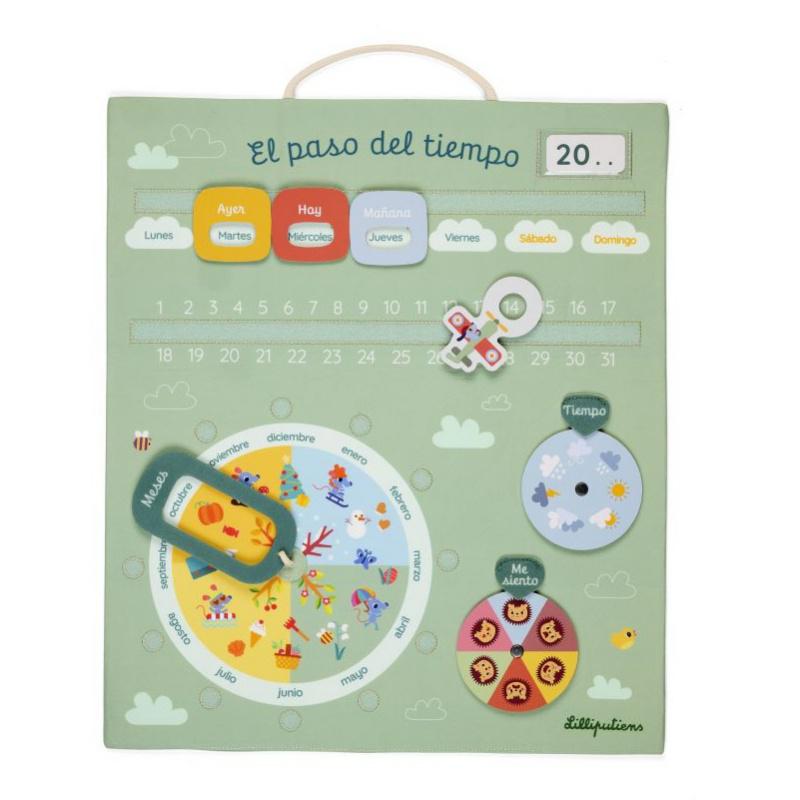 Calendario de tela  El paso del tiempo  en español