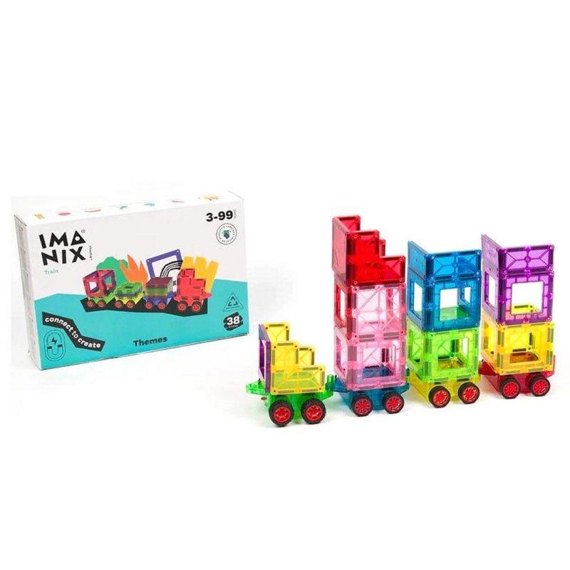 Imanix Train con vagones 38 piezas