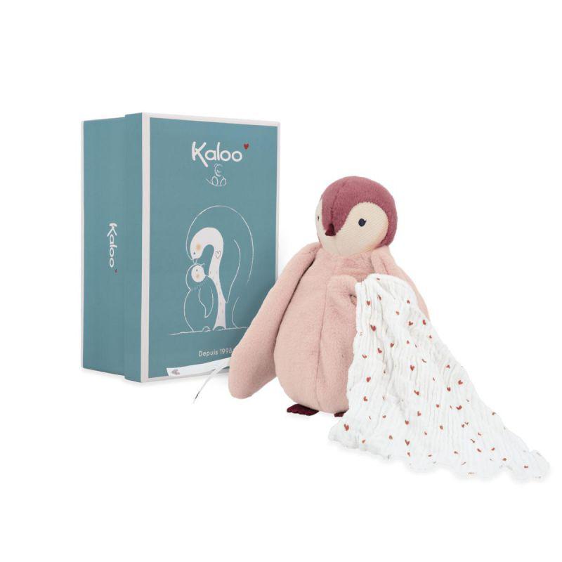 Peluche pingüino besucón rosa