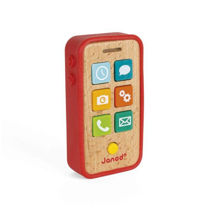 Teléfono sonoro de madera